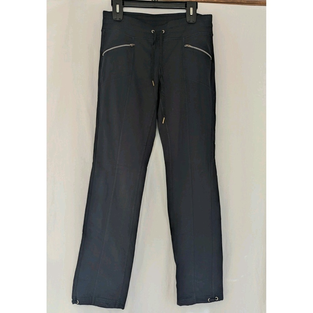 Athleta Black Track Pants Women's S Jersey Knit Drawstring Pockets
